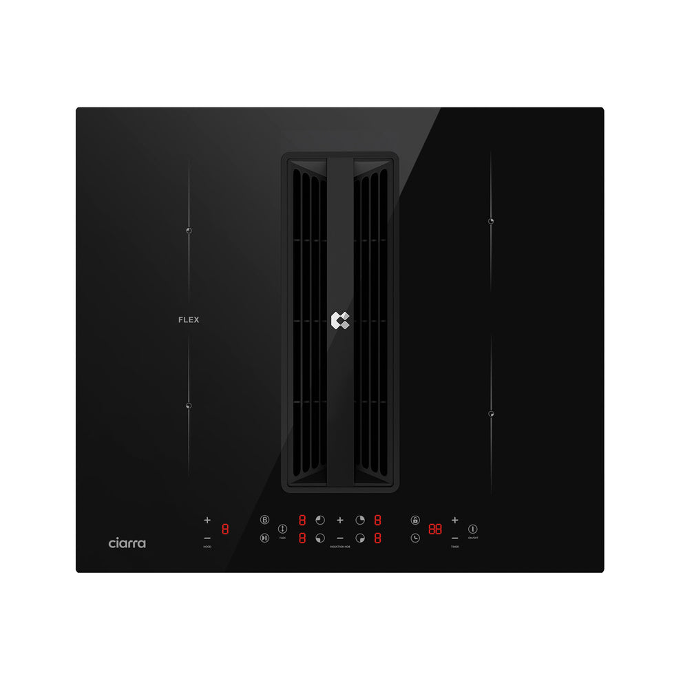 Ciarra ONE Placa de Inducción con Extractor Compacta 590 mm con Sistema Plasma⁺ Incorporado CBBEH594BBF-OW