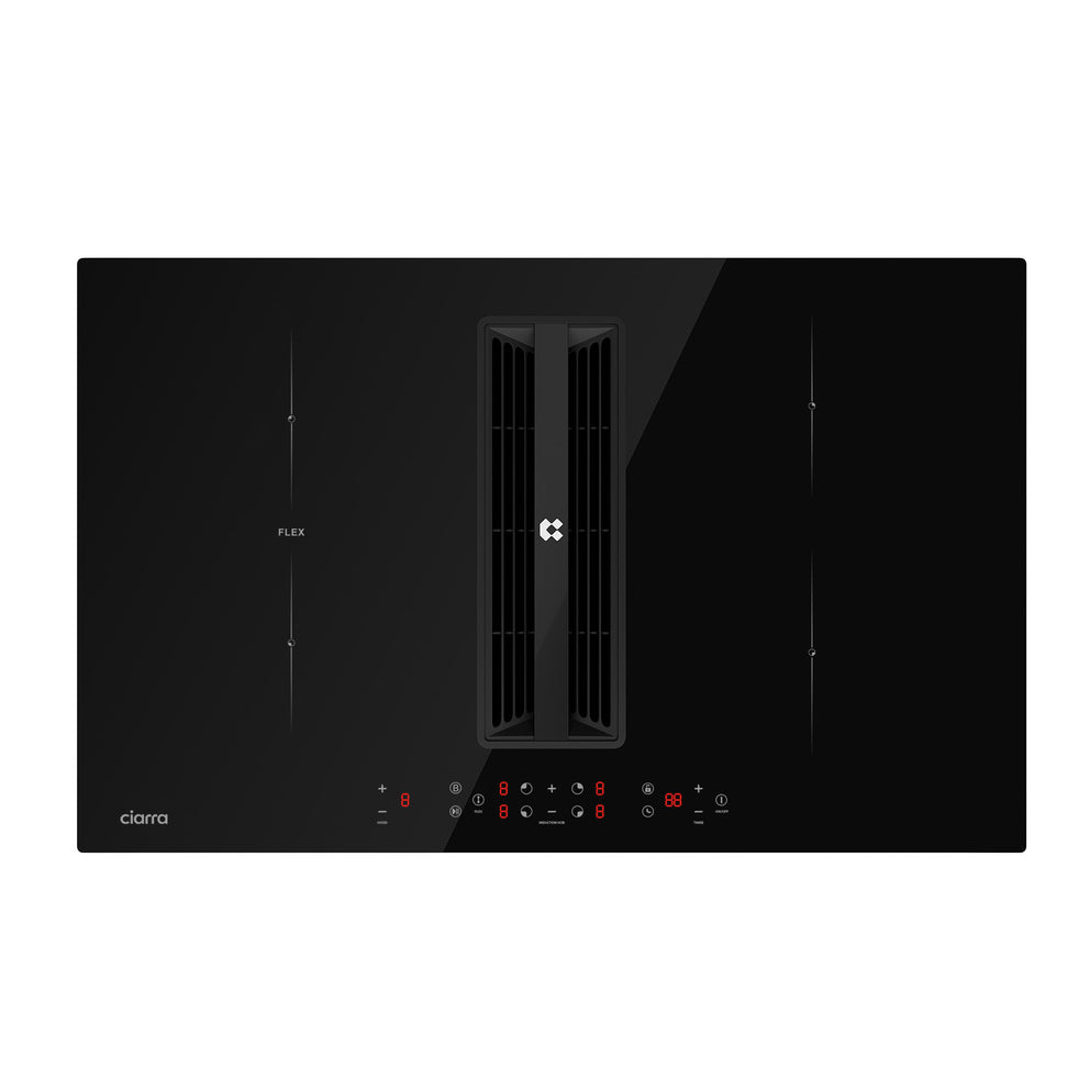 Ciarra ONE Placa de Inducción con Extractor Ultra 830 mm con Sistema Plasma⁺ Incorporado CBBEH834BBF-OW
