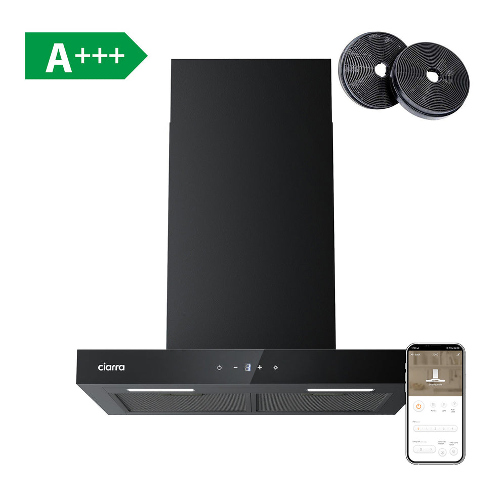 CIARRA CBCB6102-B Campana Extractora T-Inverted 60 cm - Negro