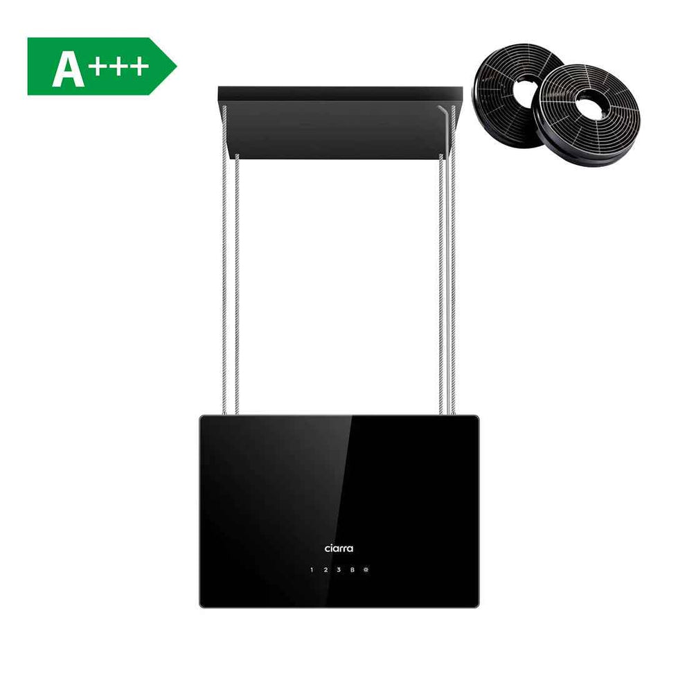 CIARRA Campana Extractora de Isla 48cm Inteligente WiFi A+++, Diseño de Cristal para Cocina Abierta CBCB4850-OW