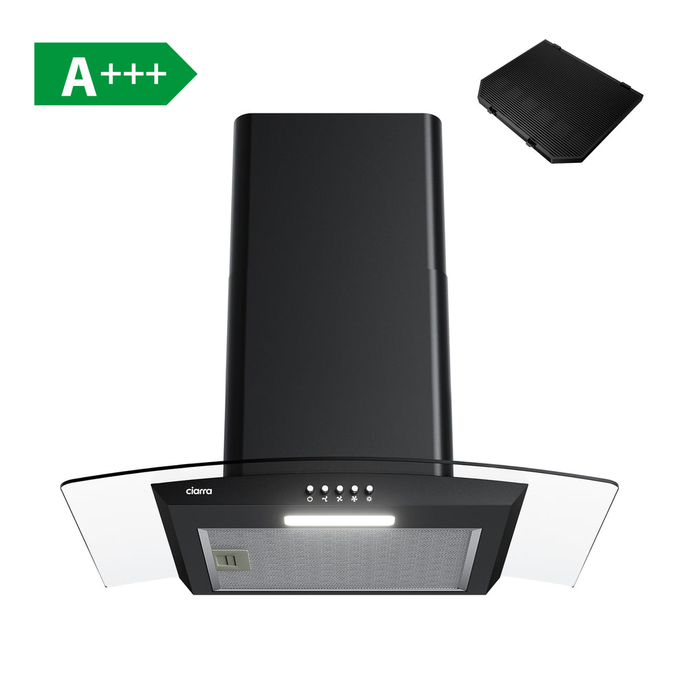 Ciarra Campana extractora de vidrio curvo 60cm A+++ CBCB6506B-OW