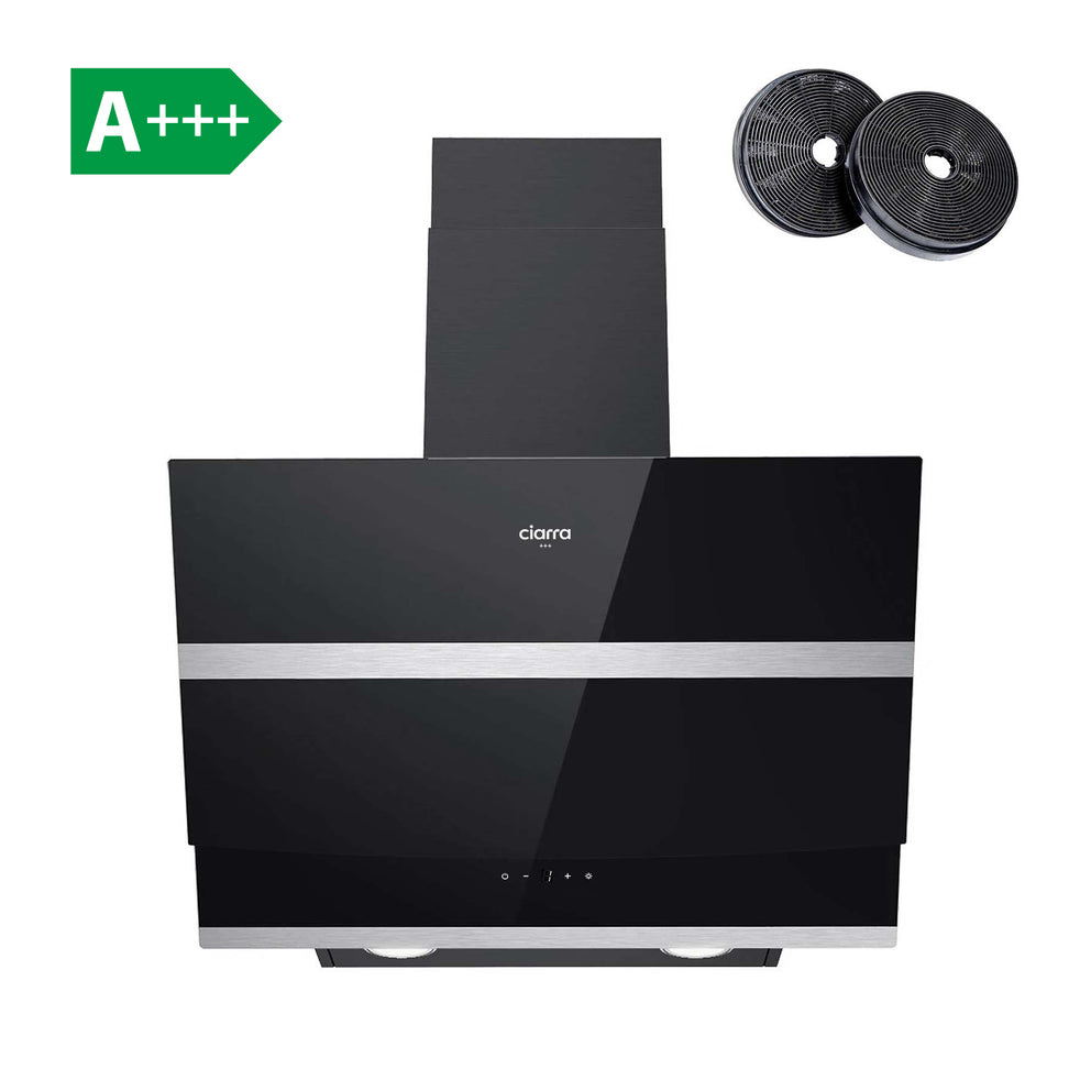 Ciarra Campana Decorativa Campanas extractoras inclinadas 60cm Control táctil A++ CBCB6736N-OW