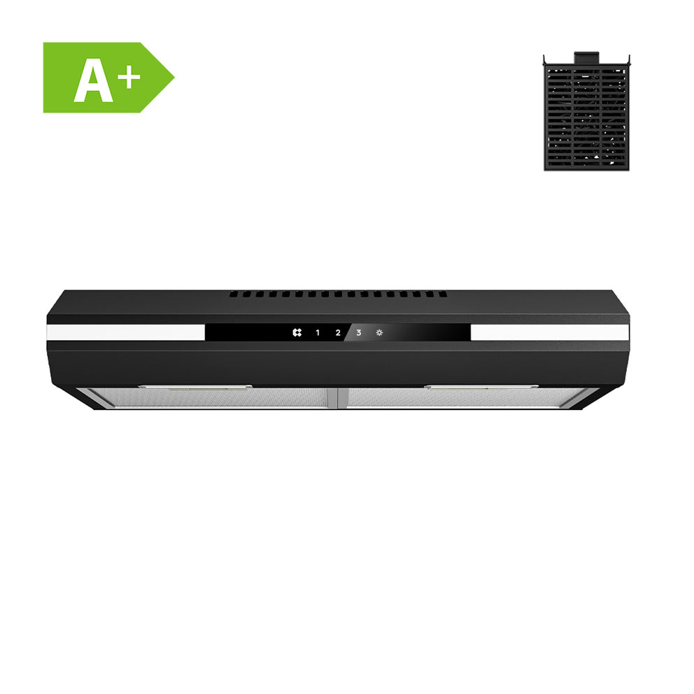 CIARRA Campana Extractora Bajo Mueble 60cm Slim | Control Táctil, Luz LED, Filtro de Carbón CBCB6921-OW