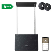Ciarra Pinnacle 48cm campana extractora isla Smart in vetro marmo Shadow Noir CBCG4850-OW