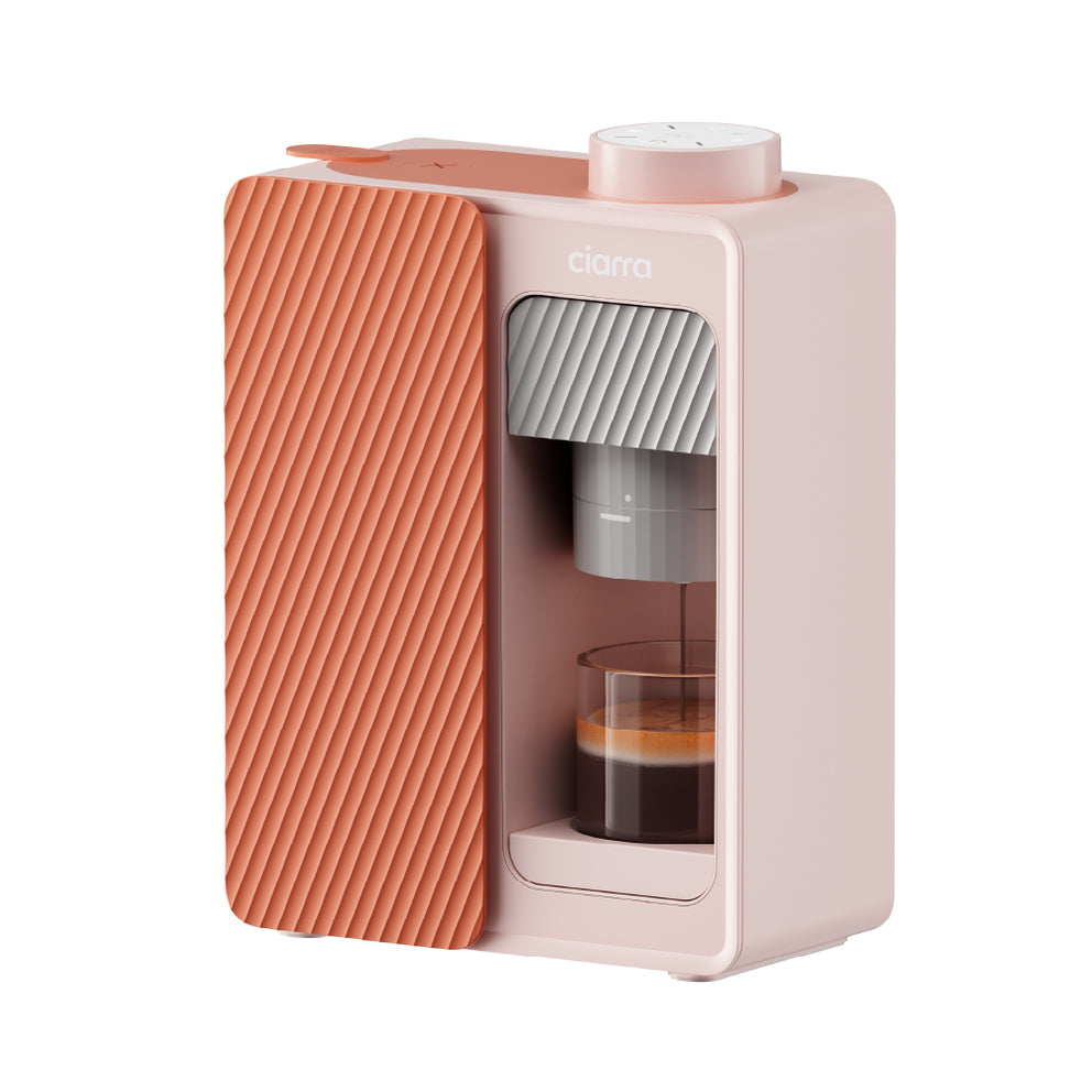 Ciarra BloomBox Cafetera Italiana Cafetera Espresso Portátil 15Bar, Control de Temperatura 3 Niveles, Ecológica Sin Cápsulas, Boquilla Antipolvo, Hogar & Exterior