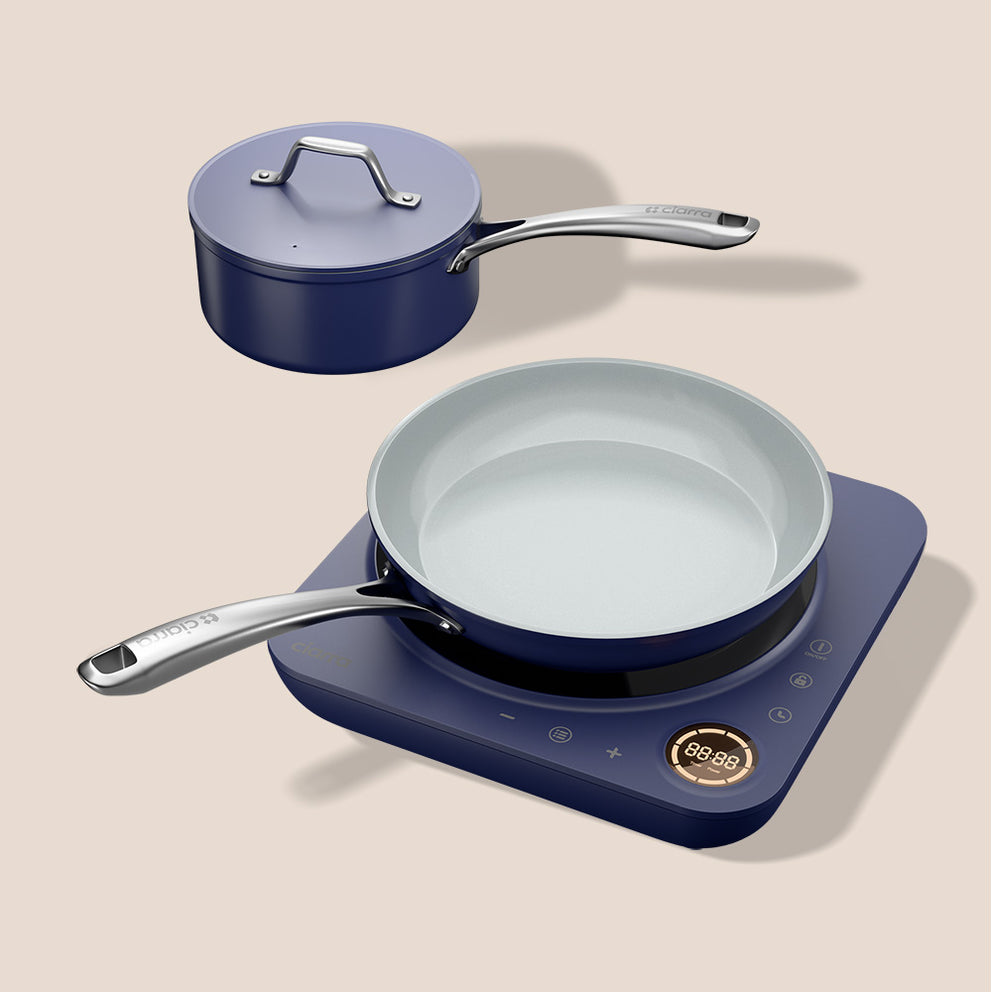 Ciarra Cocina VersaCook Trio: Placa de inducción Donut & Batería de Cocina Mini Duo