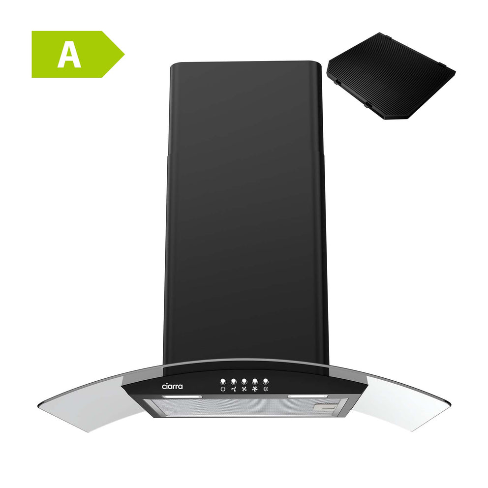 CIARRA Campana extractora 60cm 370m³/h Clase energética A CBCB6506C-OW