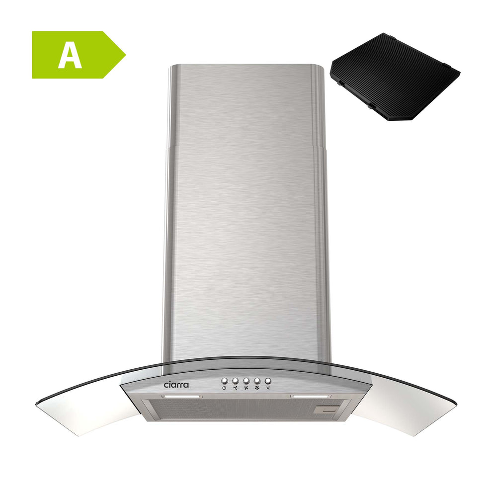 CIARRA Campana extractora 60cm 370m³/h Clase energética A CBCS6506C-OW