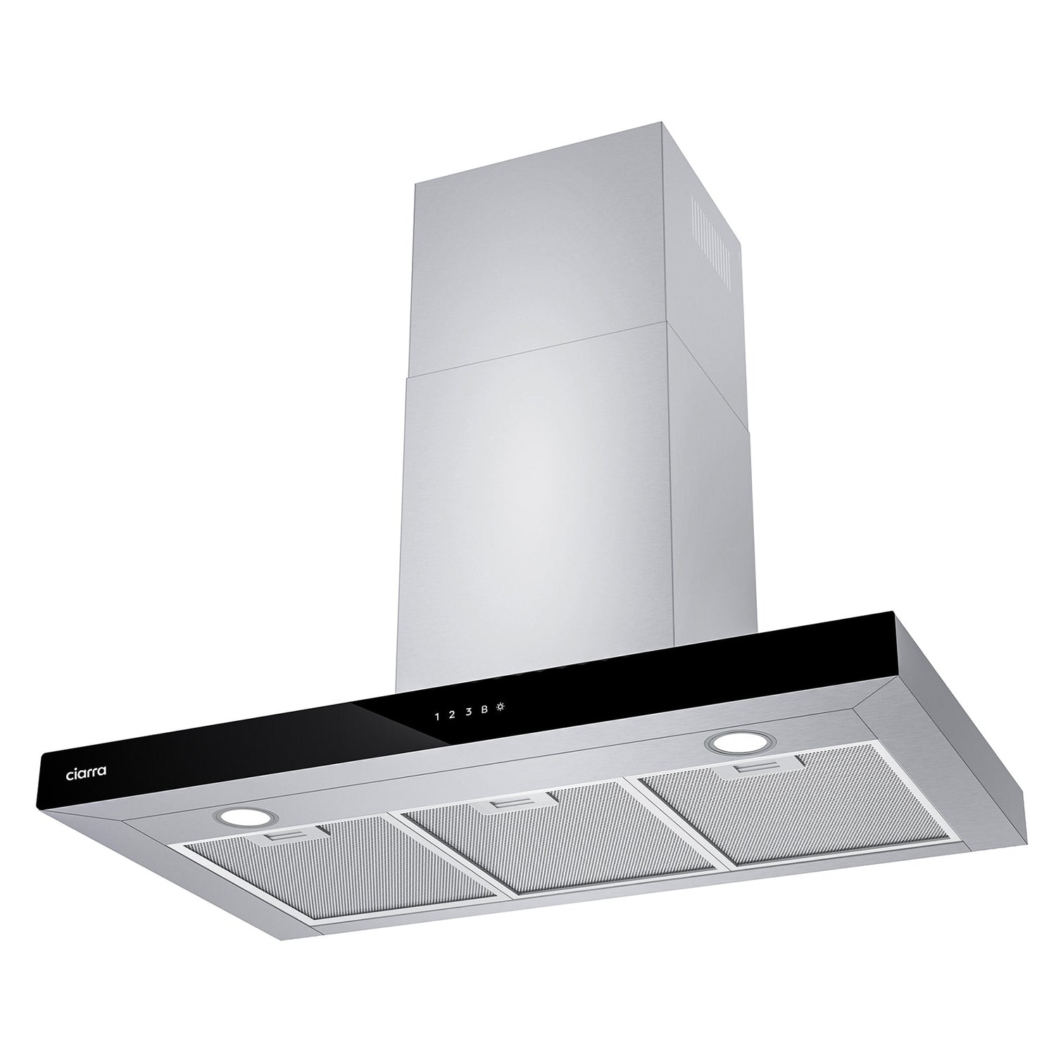 CIARRA Campana extractora de pared 90cm 650m³/h Clase energética A++ Control táctil CBCS9102-OW