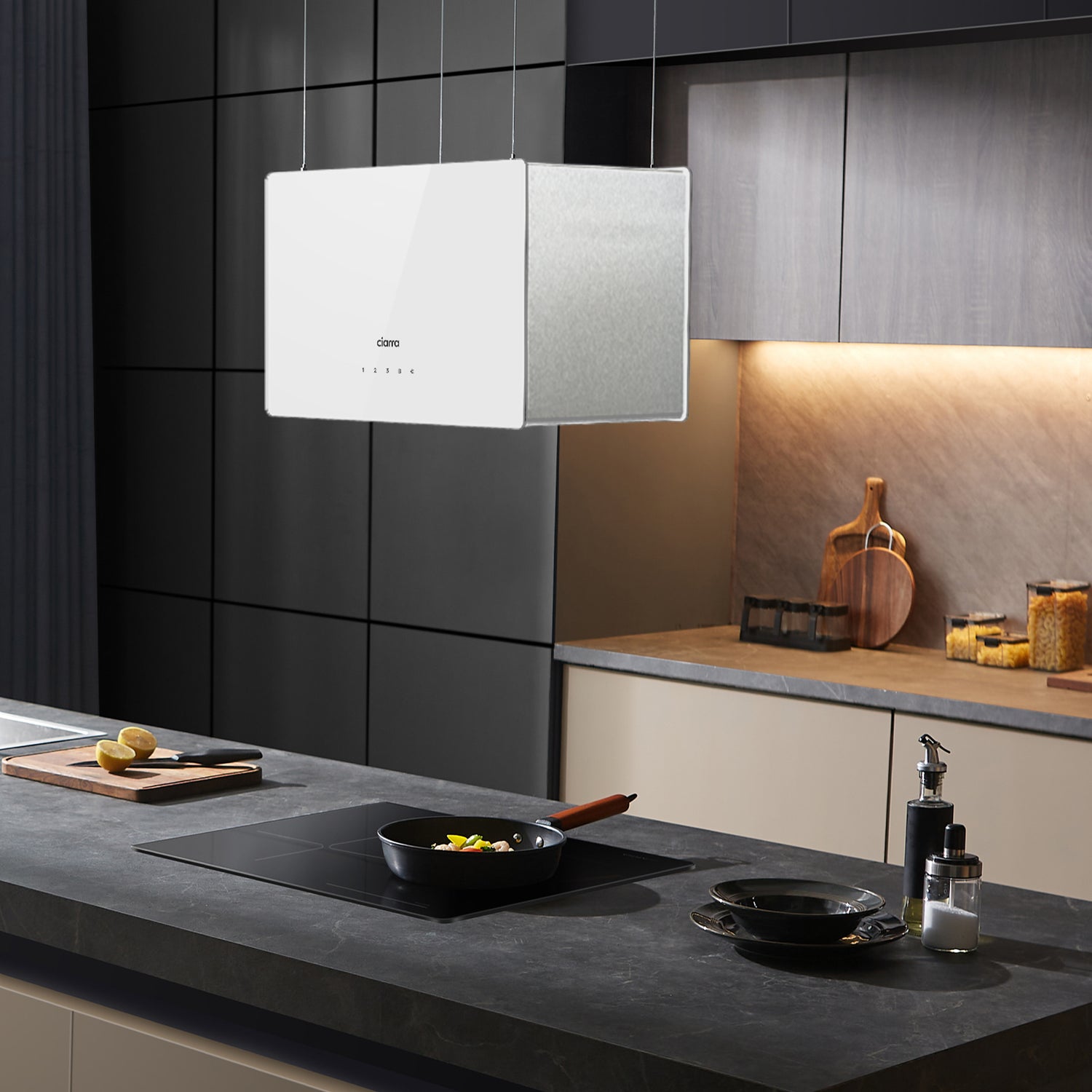 CIARRA Campana extractora inteligente en isla 48cm CBCS4850-OW