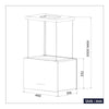CIARRA Campana extractora inteligente en isla 48cm CBCS4850-OW