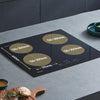 CIARRA Placa de inducción integrada de 4 zonas con Boost y Zona Flex  CBBIH4BF-OW