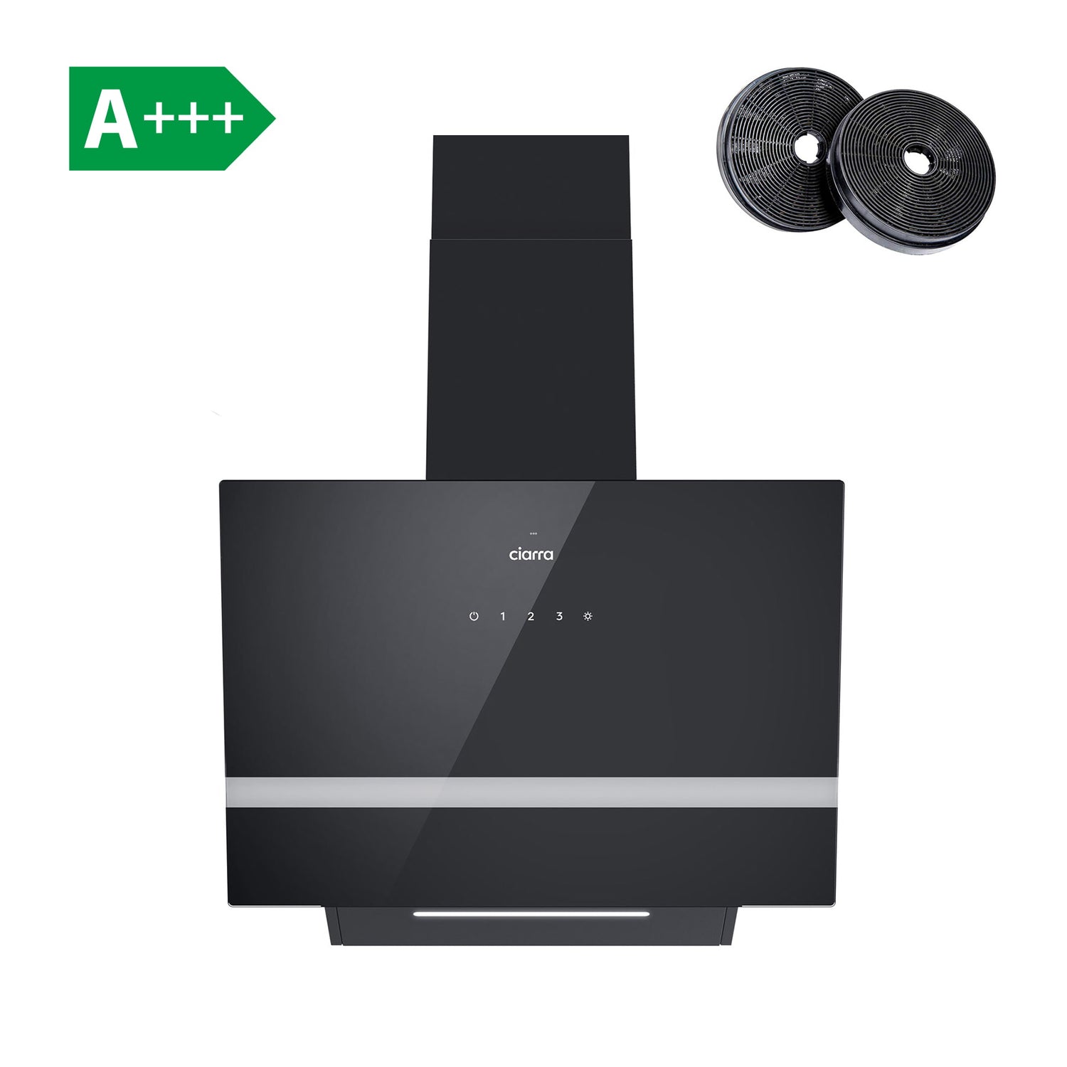 Ciarra Campana extractora vertical 60cm Control táctil 650m³/h CBCB6736H-OW