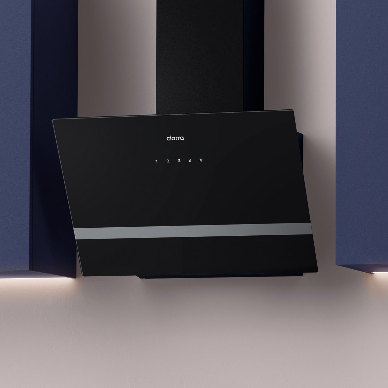 Ciarra Campana extractora vertical 60cm Control táctil 650m³/h CBCB6736H-OW