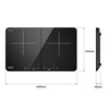 Placa de inducción portable 3500W 2 zonas control táctil CBTIH2-OW