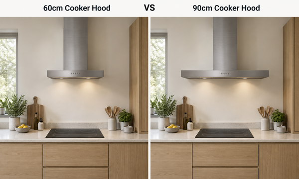 Campana extractora de 60 cm vs 90 cm: ¿Qué tamaño deberías elegir?