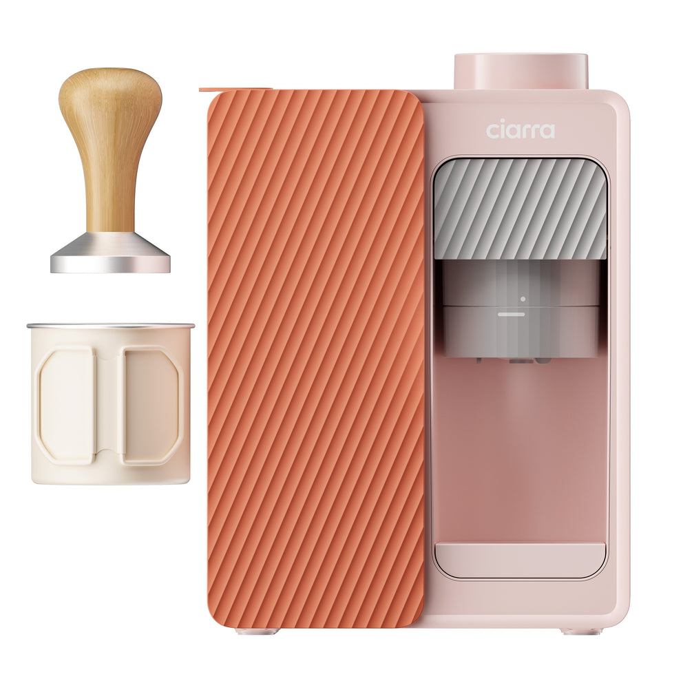 Ciarra BloomBox Cafetera Italiana Cafetera Espresso Portátil 15Bar, Control de Temperatura 3 Niveles, Ecológica Sin Cápsulas, Boquilla Antipolvo, Hogar & Exterior