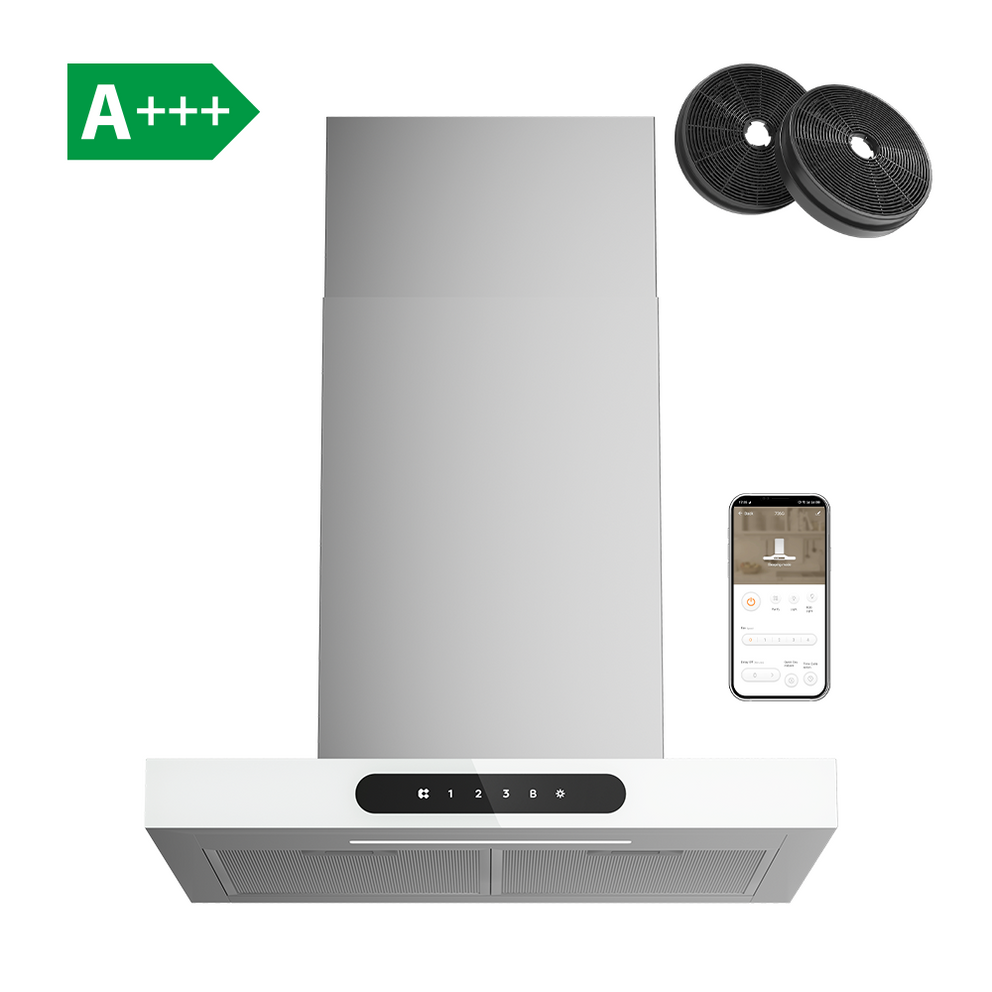 Ciarra Dynamic Campana extractora de pared con control táctil y Wifi 60cm CBCW6102-OW