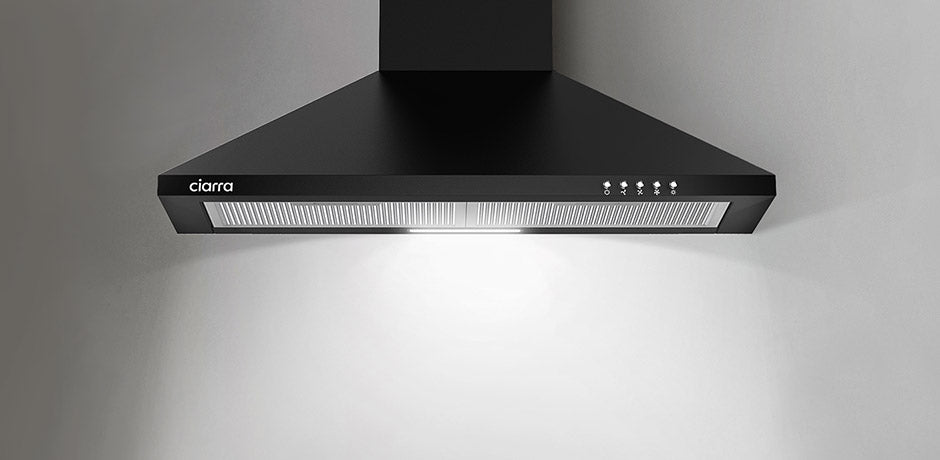 CIARRA Hotte 60cm 370m³/h 3 Vitesses Surface Mate Noir CBCB6201-OW CIARRA Hotte 60cm 370m³/h 3 Vitesses Surface Mate Noir CBCB6201-OW