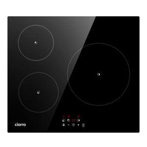 CIARRA Invisible Vitroceramica Induccion Placa inducción empotrada con 3 fuegos y 9 niveles de potencia CABBIH3-F
