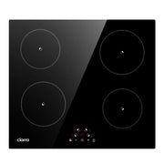 CIARRA Inducción Invisible Placa de inducción empotrada con 4 zonas y 9 niveles de potencia CABBIH4-F