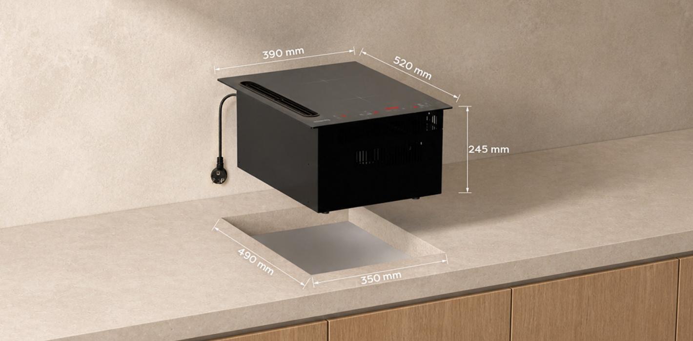 Placa de Inducción con Extractor Integrado