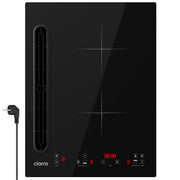 CIARRA ONE Placa de Inducción con Extractor Integrado 39 cm 2 Zonas, Plug & Play con Enchufe, 505 m³/h, Filtro Lavable - CBBEH3952-2B