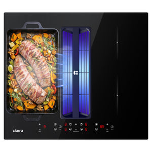Ciarra ONE Placa de Inducción con Extractor Compacta 590 mm con Sistema Plasma⁺ Incorporado CBBEH594BBF-OW