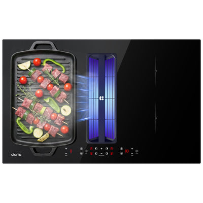 Ciarra ONE Placa de Inducción con Extractor Ultra 830 mm con Sistema Plasma⁺ Incorporado CBBEH834BBF-OW