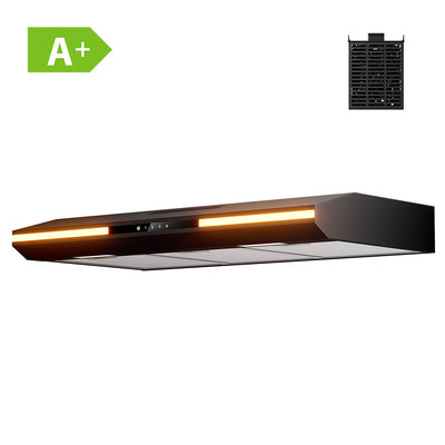 CIARRA Campana Extractora Bajo Mueble 90cm Slim Control Táctil, Luz LED CBCB90921-OW