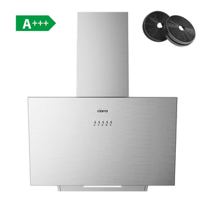 Ciarra Campana Extractora Decorativa Inclinada 60cm Modo Recirculación o Extracción Diseño Acero Inoxidable CBCS6762A-OW