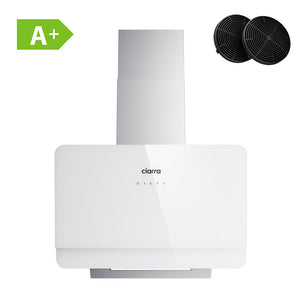 Ciarra Campana Extractora Inclinada 60cm Vidrio Blanco CBCS6765C-OW