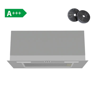 Ciarra Campana Extractora Integrada Bajo mueble 60cm A+++, Extractor Cocina Acero Inoxidable CBCS6926A-OW