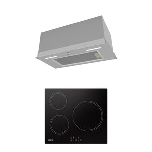 Ciarra Set Compacto 60 cm: campana empotrada + placa de inducción 3 zonas