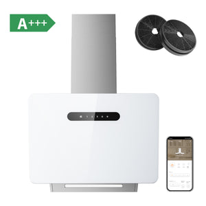 Ciarra 60cm Campanas extractoras decorativa blanca inclinadas CBCW6736K-OW