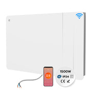 CIARRA CBHTD10A-W/CBHTD15A-W/CBHTD20A-W Emisor Térmico Cerámico WiFi – Radiador Eléctrico Inteligente Cableado (Sin Enchufe) (1000W/1500W/2000W)
