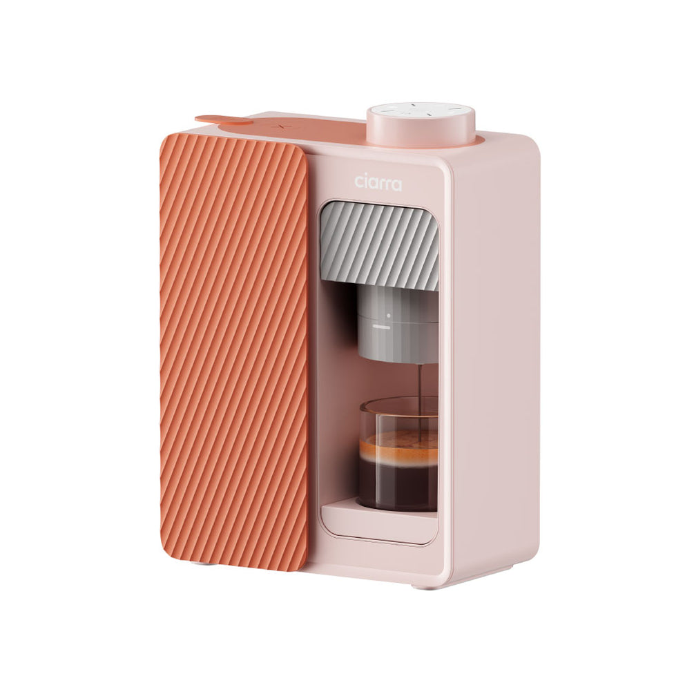 Ciarra BloomBox Cafetera Espresso Portátil 20Bar, Control de Temperatura 3 Niveles, Ecológica Sin Cápsulas, Boquilla Antipolvo, Hogar & Exterior