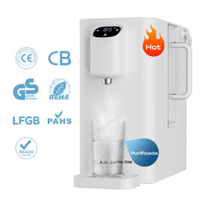 Ciarra x Susgreenable Purificador RO de Sobremesa 4-en-1 – Agua Caliente Instantánea en 3s, Filtro Integrado, Sin Instalación, Eficiencia 3:1 SGIWDR04-W