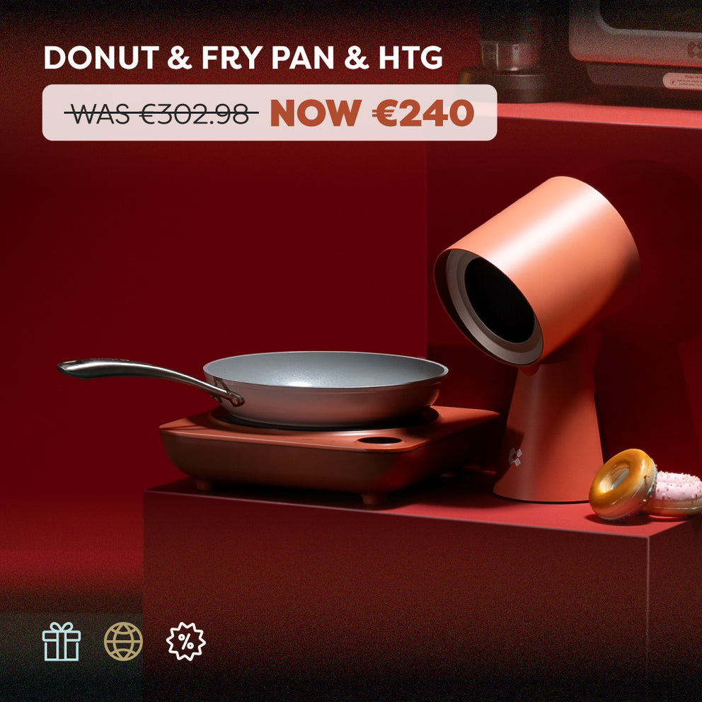 Ciarra Cocina Cook & Go Trio: Placa de inducción Donut & HOOD TO GO & Sartén