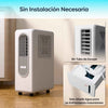 Ciarra Aire Acondicionado Portátil 3 en 1 Bajo Consumo A – Sin tubo, Refrigeración, Deshumidificación, Ventilación, Eficiente Energéticamente