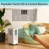 Ciarra Aire Acondicionado Portátil 3 en 1 Bajo Consumo A – Sin tubo, Refrigeración, Deshumidificación, Ventilación, Eficiente Energéticamente