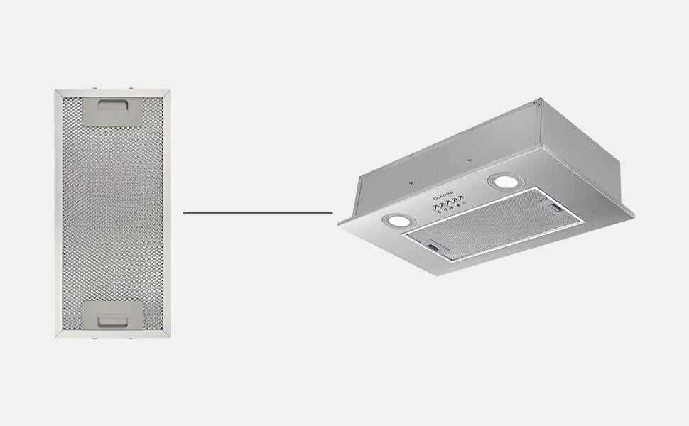 CIARRA Filtro de grasa de aluminio para campana extractora CBCB6736C-OW (175mm x 310mm)